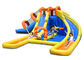 Kids water inflatable jumping castle slide with 3 lanes made of lead free pvc tarpaulin from Sino Infatablel