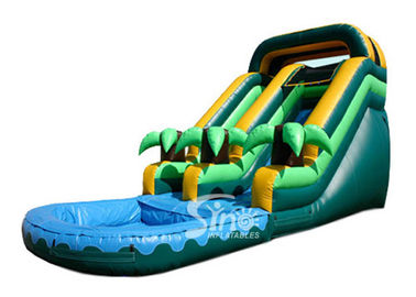 Summer Parties Coconut Tree Inflatable Water Slide With Pool For Kids