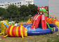 China dragon slide kids N adults giant inflatable water park with big castle for sale