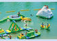 40x32m kids N adults giant inflatable floating water park combined with iceberg, spinner N seesaw