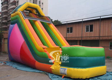 19' custom made colorful inflatable dry slide with lead free material