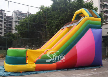 19' custom made colorful inflatable dry slide with lead free material