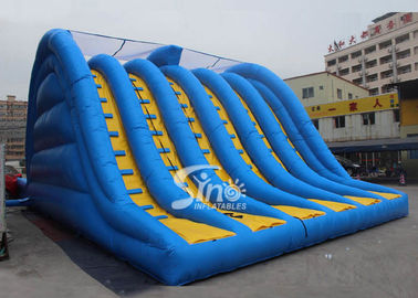 Hit and Run 6 lanes giant inflatable adult slide for outdoor mud run adventure