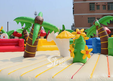 10x10m sea beach fun kids N adults giant inflatable amusement park with big chairs