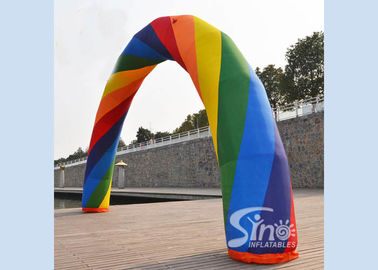 Outdoor beautiful rainbow advertising inflatable arch for event parties or ceremonies