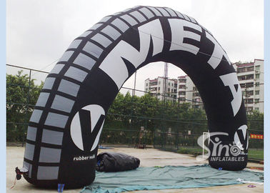 Newest big outdoor black advertising inflatable arch