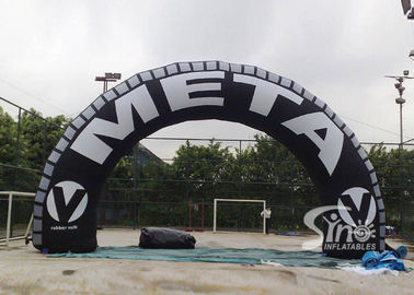 Newest big outdoor black advertising inflatable arch