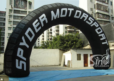 Newest big outdoor black advertising inflatable arch