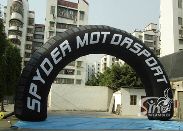 Newest big outdoor black advertising inflatable arch