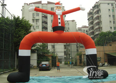 Outdoor big Christmas Santa Claus advertising inflatable arch for activities