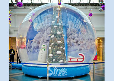 3 meters transparent human giant inflatable Christmas snow globe for festival shows and decoration