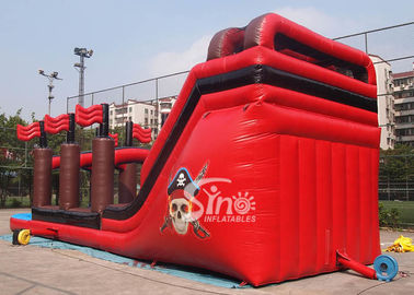 Commercial giant pirate ship inflatable water slide with slip n slide for adults outdoor water park