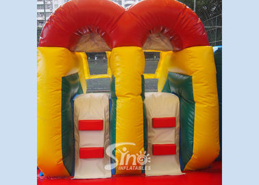 Sports kids inflatable combo bouncy castle with slide made of best pvc tarpaulin