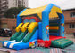 Sports kids inflatable combo bouncy castle with slide made of best pvc tarpaulin