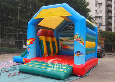 Sports kids inflatable combo bouncy castle with slide made of best pvc tarpaulin