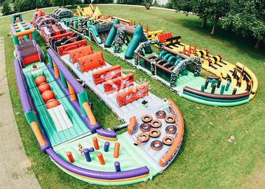 185 Meters Long Big Adults Inflatable Obstacle Course Course From Guangzhou Inflatables Factory