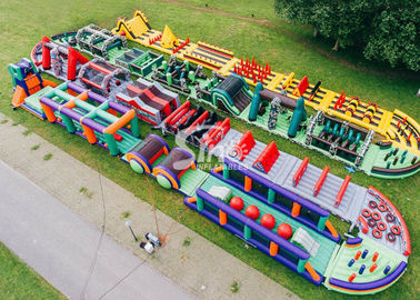 185 Meters Long Big Adults Inflatable Obstacle Course Course From Guangzhou Inflatables Factory