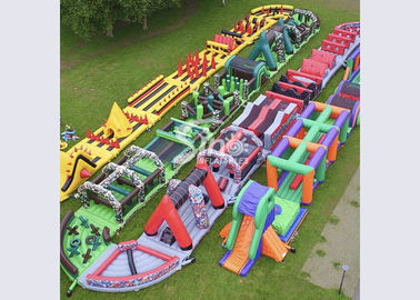 185 Meters Long Big Adults Inflatable Obstacle Course Course From Guangzhou Inflatables Factory