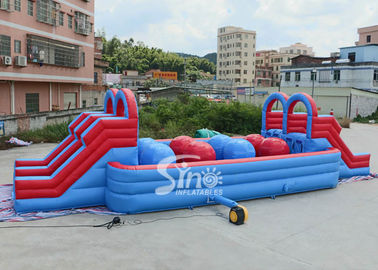 Outdoor Double Lane Adults Wipeout Inflatable Big Baller For Inflatable Assault Course From Sino Inflatables