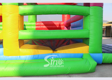 Outdoor Adults Inflatable 5K Obstacle Course With Shooting Balls For Sports Events N Activities