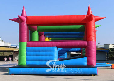 Outdoor Adults Inflatable 5K Obstacle Course With Shooting Balls For Sports Events N Activities