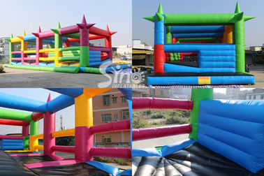 Outdoor Adults Inflatable 5K Obstacle Course With Shooting Balls For Sports Events N Activities