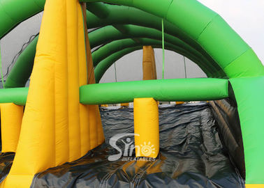 15x8m Giant Adults Inflatable Obstacle Course With Slide For Challenge Run In Mud Run Events