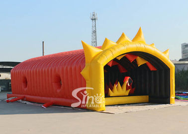 Outdoor 13x6m Stars Tunnel Adults Inflatable Obstacle Course With Tent Cover For Inflatable 5k Run