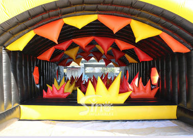 Outdoor 13x6m Stars Tunnel Adults Inflatable Obstacle Course With Tent Cover For Inflatable 5k Run