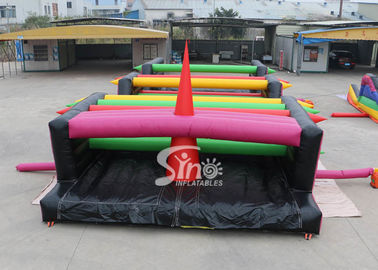 16x6m Crazy Tangled Up Adults Inflatable Obstacle Course For Outdoor Sports Events