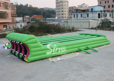 15x6m Kids N Adults Interactive Inflatable Tunnel Obstacle Course With 4 Lanes Used For Outdoor Sports N Events