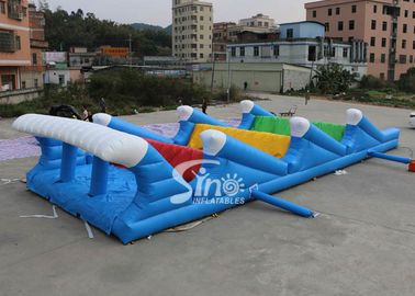 15x6m 6 Lane Vertical Rush Slide Adults Inflatable Obstacle Course For Outoor Mud Or Color Run