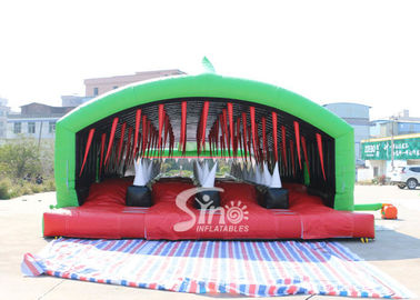 13x6m Big Crocodile Adults Inflatable Obstacle Course With Top Tent Covered For Outdoor Color Run