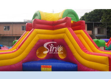 Commercial Mega Bounce Kids Inflatable Obstacle Course With Dual Slide From Sino Inflatables