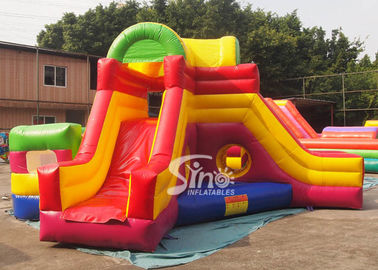 Commercial Mega Bounce Kids Inflatable Obstacle Course With Dual Slide From Sino Inflatables