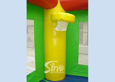 Bright Colored Small Inflatable Bouncy Castles With Slide  for Children