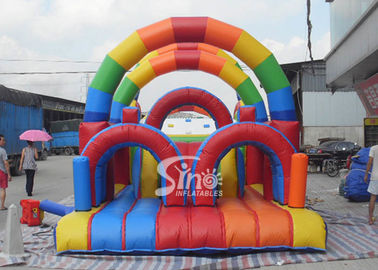 Commercial Grade Rainbow Kids Inflatable Obstacle Course Form Sino Inflatables