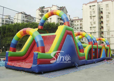 21m Long Colorful Children Boot Camp Inflatable Interactive Game Made In Sino Inflatables