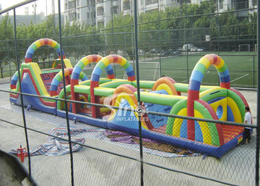 21m Long Colorful Children Boot Camp Inflatable Interactive Game Made In Sino Inflatables