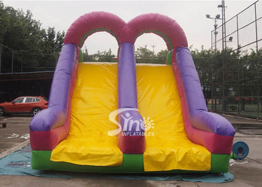 Outdoor Colorful Kids Inflatable Interactive Game With Big Double Slide