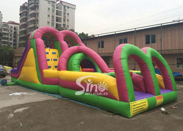 Outdoor Colorful Kids Inflatable Interactive Game With Big Double Slide