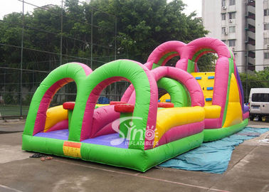 Outdoor Colorful Kids Inflatable Interactive Game With Big Double Slide