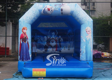 Commercial grade kids frozen bouncy castle with roof made of 610g/m2 pvc tarpaulin