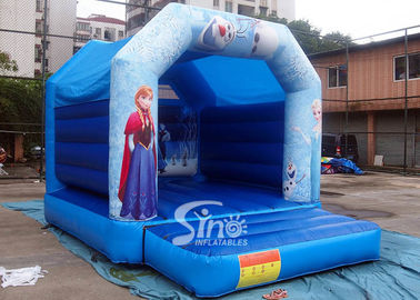 Commercial grade kids frozen bouncy castle with roof made of 610g/m2 pvc tarpaulin