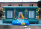 6x5 mts indoor kids jungle inflatable jumping castle with small climbing tower complying