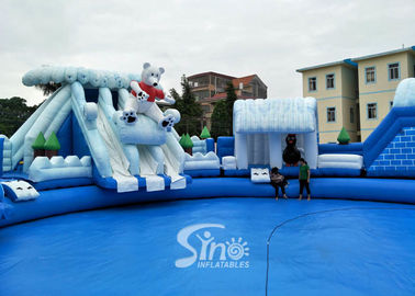 Snow N Ice World Giant Inflatable Water Park On Land With Big Inflatable Pool For Kids N Adults