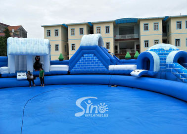 Snow N Ice World Giant Inflatable Water Park On Land With Big Inflatable Pool For Kids N Adults