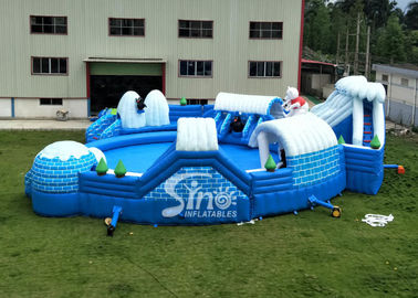 Snow N Ice World Giant Inflatable Water Park On Land With Big Inflatable Pool For Kids N Adults