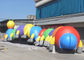 Outdoor Kids Parties Inflatable Caterpillar Tunnel with pillars and small slide inside