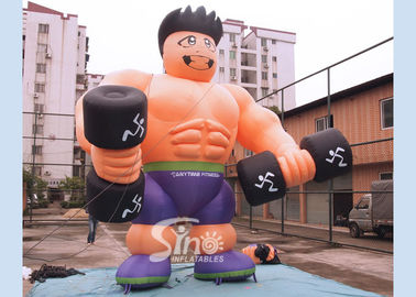 5m High Anytime Fitness Inflatable Muscle Man For GYM Outdoor Advertising N Promotions